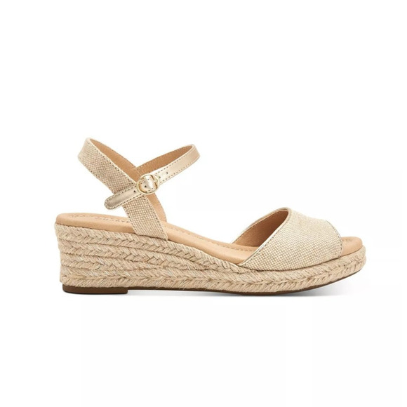 CHARTER CLUB Womens NEW Platform Luchia Peep-Toe Wedge Espadrille Size 12 - Picture 4 of 5